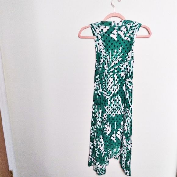 Anthropologie Maeve Cayenne Green Tropical Leaf Print Swing Trapeze Dress XS - Picture 4 of 10